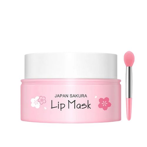 LAIKOU Sakura Cherry Blossom Lip Serum Mask for Moisturizing and Fine Lines Repair, 8g