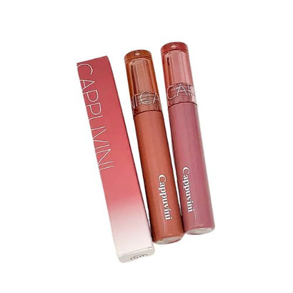 Cappuvini 6-Color Juice Jelly Lip Gloss Long-Lasting Moisturizing Water-Light Lipstick