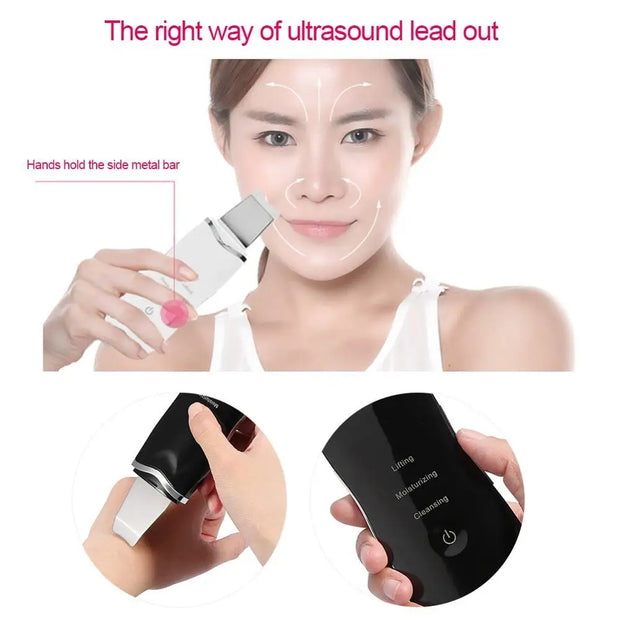 Professional Ultrasonic Skin Scrubber for Blackhead Removal and Facial Lifting