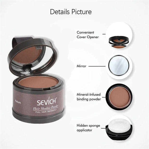 SEVICH Black Root Cover Up Powder for Instant Hairline Shadow Coverage