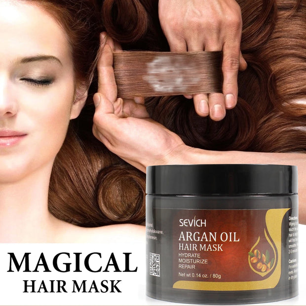 SEVICH Argan Oil Hair Repair Mask for Damaged Roots and Scalp - 80g Keratin Treatment