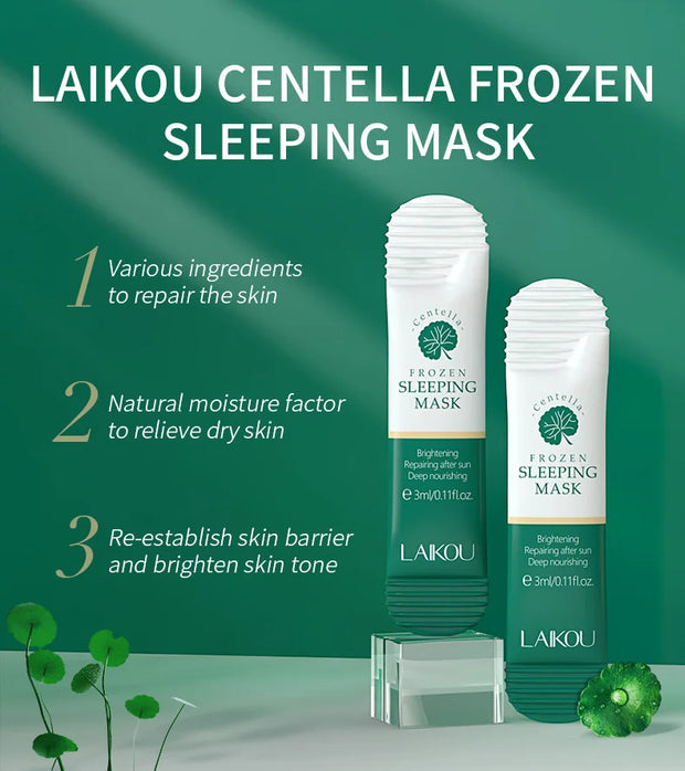 Mascarilla facial hidratante para dormir LAIKOU con sakura, extracto de caracol, algas marinas y centella, 100 unidades