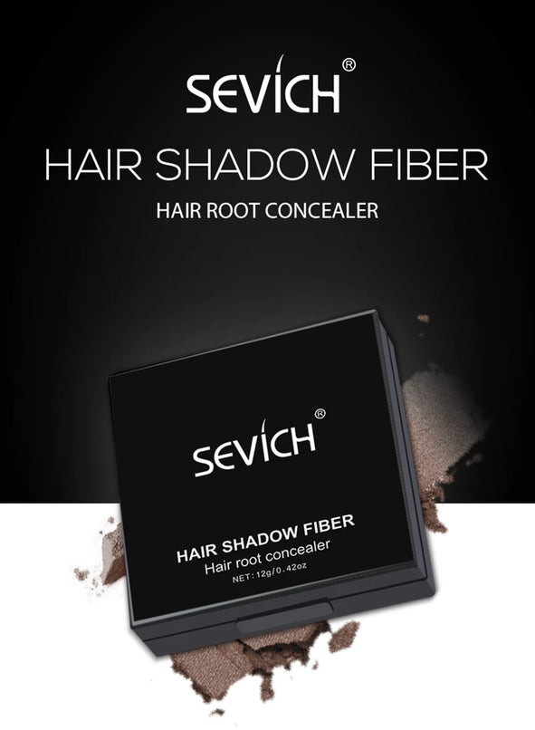 SEVICH Waterproof Hairline Edge Control Powder Root Cover Up Dark Brown Hair Concealer with Puff