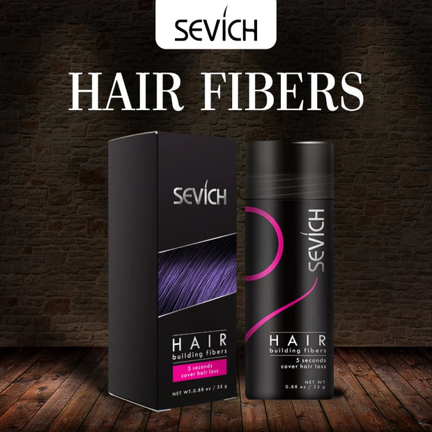 Sevich 10 Colors Hair Fibers Keratin 25g Thickening Spray - Instant Regrowth Powders