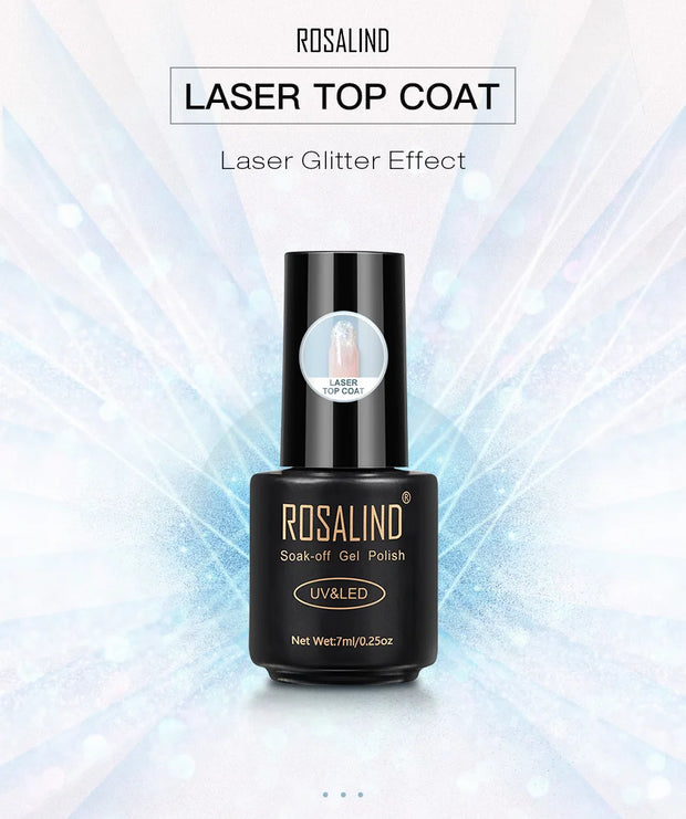 Rosalind Matt Top Coat for Gel Polish - Semi-Permanent Base and Top Coat for Gel Polish UV Manicure