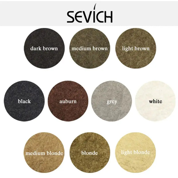 Sevich 10 Colors Hair Fibers Keratin 25g Thickening Spray - Instant Regrowth Powders