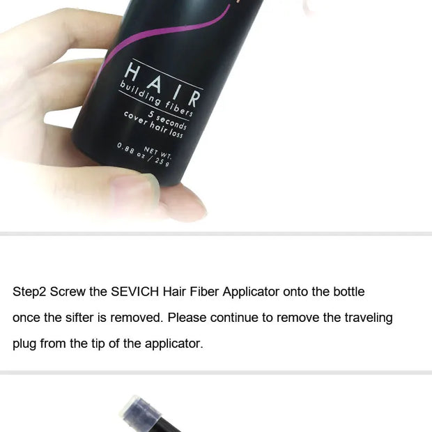 Sevich Gel Bottle Hair Fiber Building Powder Applicator Pump - Convenient and Easy to Use