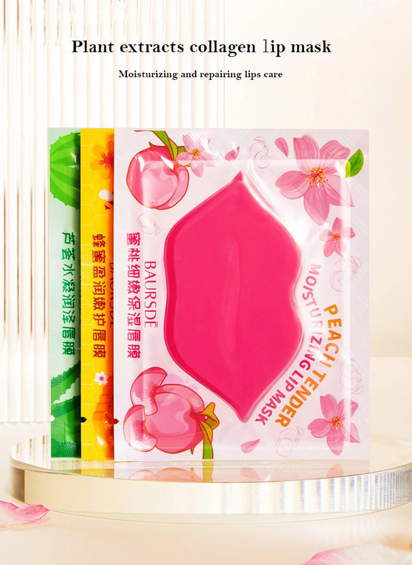 BAURSDE Collagen Nourishing Lip Mask with Fruits Essence - Firming and Moisturizing Lip Care Pad