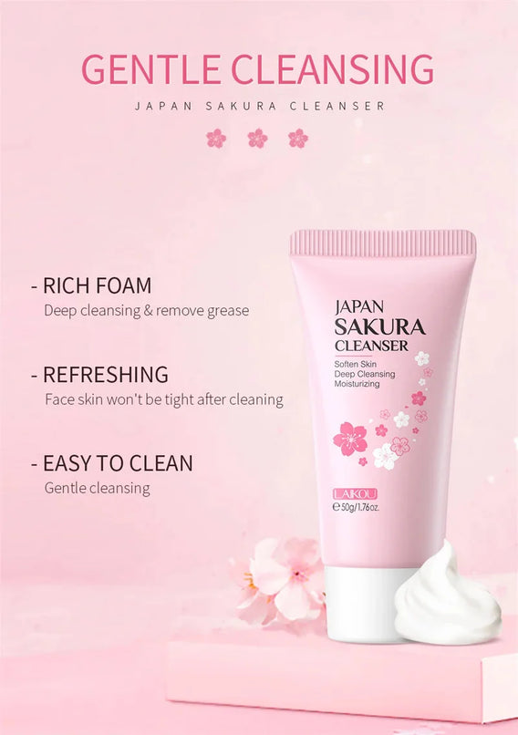 LAIKOU Amino Acid Facial Cleanser for Acne, Oil Control, Pore Shrinking, and Dark Spot Removal