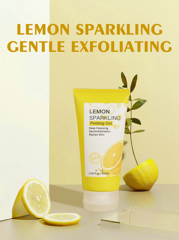 MOOYAM Lemon Exfoliating Gel Facial Scrub: Limpador para clareamento, hidratação e reparação de acne