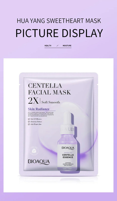 BIOAQUA Centella Collagen Hyaluronic Acid Face Mask Set for Moisturizing and Refreshing Skin