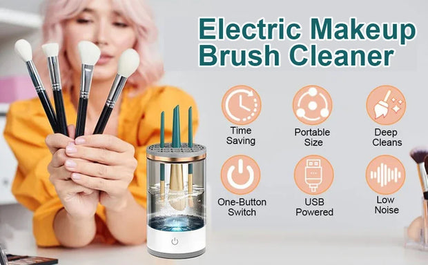 Rechargeable Electric Makeup Brush Cleaner Stand Device