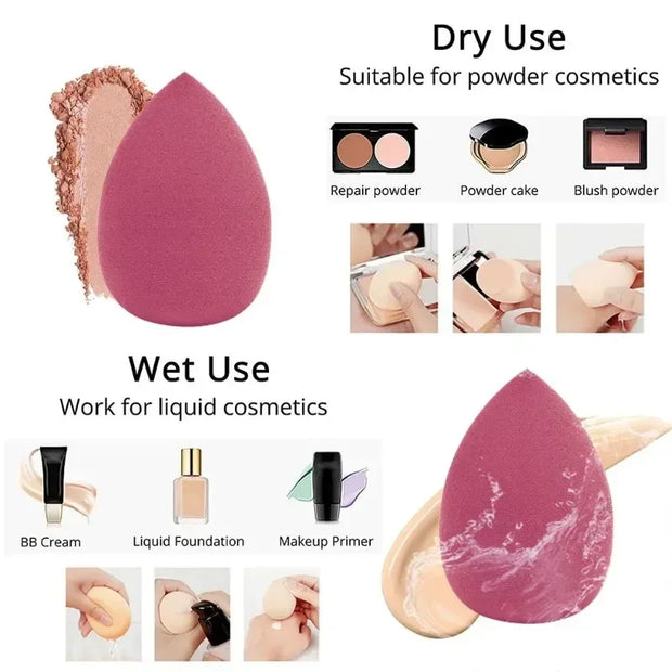 MOONBIFFY 1-Piece Soft Makeup Sponge Blender Cosmetic Egg for Foundation and Powder