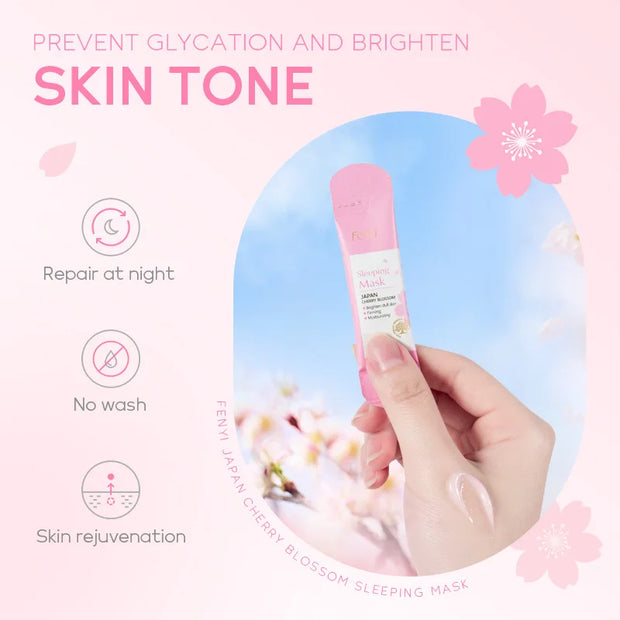 Mascarilla facial hidratante para dormir LAIKOU con sakura, extracto de caracol, algas marinas y centella, 100 unidades