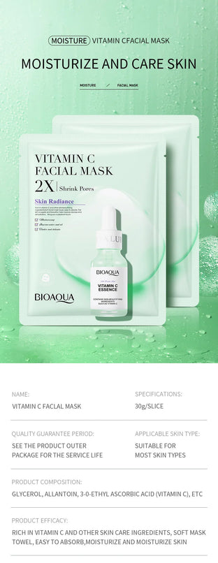 BIOAQUA Centella Collagen Hyaluronic Acid Face Mask Set for Moisturizing and Refreshing Skin