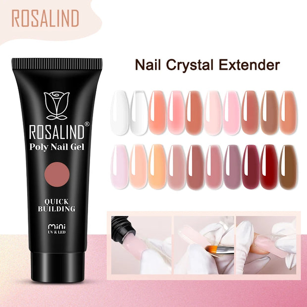 Rosalind Poly Acrylic Nail Gel for Manicure - Extension and Painting Gel Polish - 12/15/30/60ml