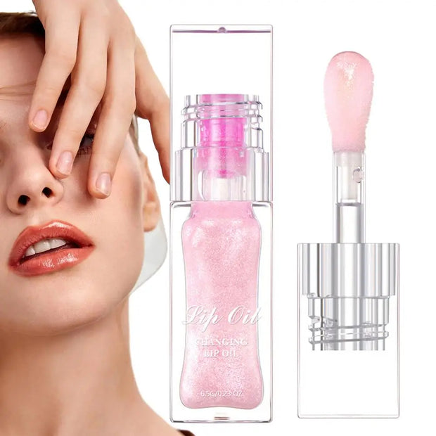 Clear Nourishing Lip Oil for Dry, Cracked Lips: Color-changing pH Lip Care Moisturizer