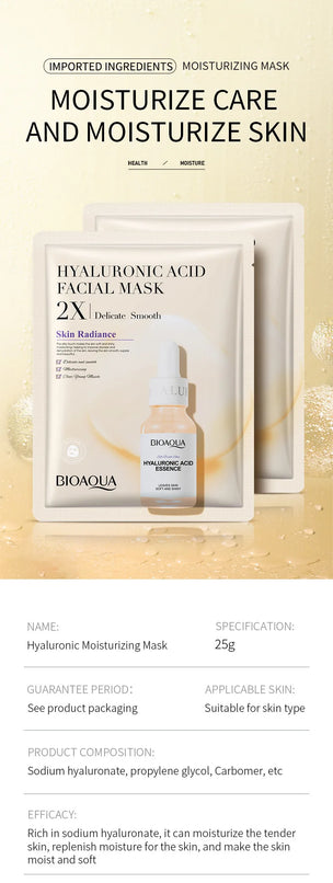 BIOAQUA Centella Collagen Hyaluronic Acid Face Mask Set for Moisturizing and Refreshing Skin