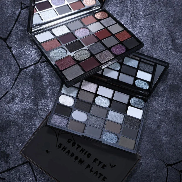 Gothic Pearlescent Matte Eye Shadow Palette for Punk Profound Three-Dimensional Makeup