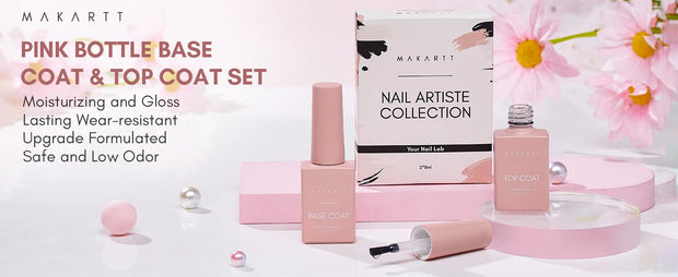 Kit de preparação para unhas de gel de longa duração MAKARTT com base de gel, top coat, desidratador e primer