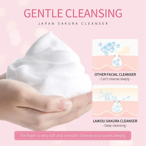 LAIKOU Amino Acid Facial Cleanser for Acne, Oil Control, Pore Shrinking, and Dark Spot Removal