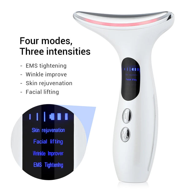 Facial Massager and LED Double Chin Remover for Skin Rejuvenation and Wrinkle Reduction