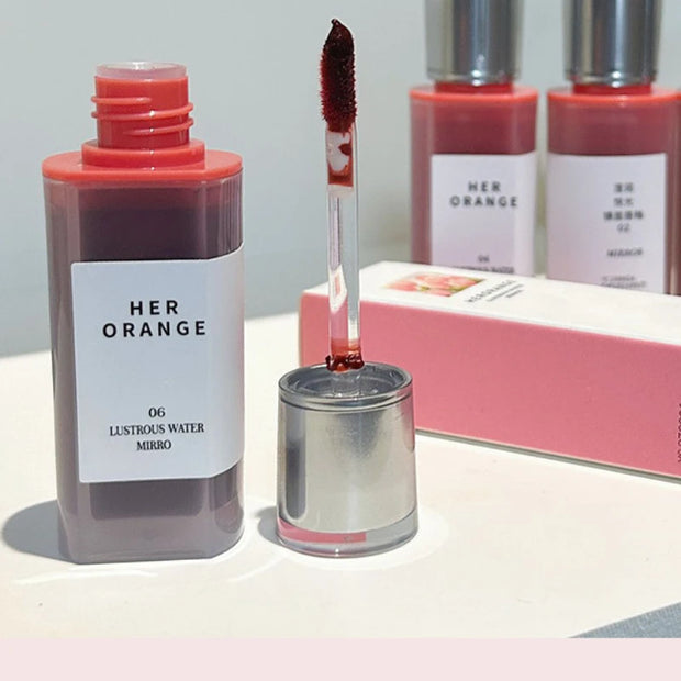 Brilho labial translúcido Water Gloss em marrom mocha - batom vermelho hidratante de longa duração