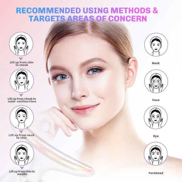 Facial Massager and LED Double Chin Remover for Skin Rejuvenation and Wrinkle Reduction