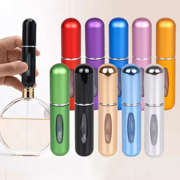 Portable Travel-Sized Perfume Atomizer for Liquid Cosmetics, Refillable Empty Spray Bottle