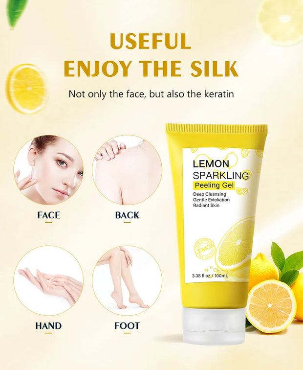 MOOYAM Lemon Exfoliating Gel Facial Scrub: Limpador para clareamento, hidratação e reparação de acne