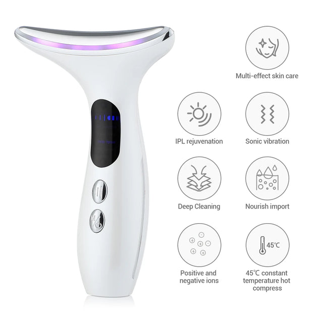 Facial Massager and LED Double Chin Remover for Skin Rejuvenation and Wrinkle Reduction