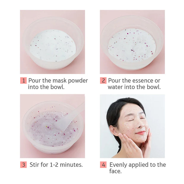 Rose Collagen Whitening Hydro Jelly Mask Powder for DIY Spa Facial Care