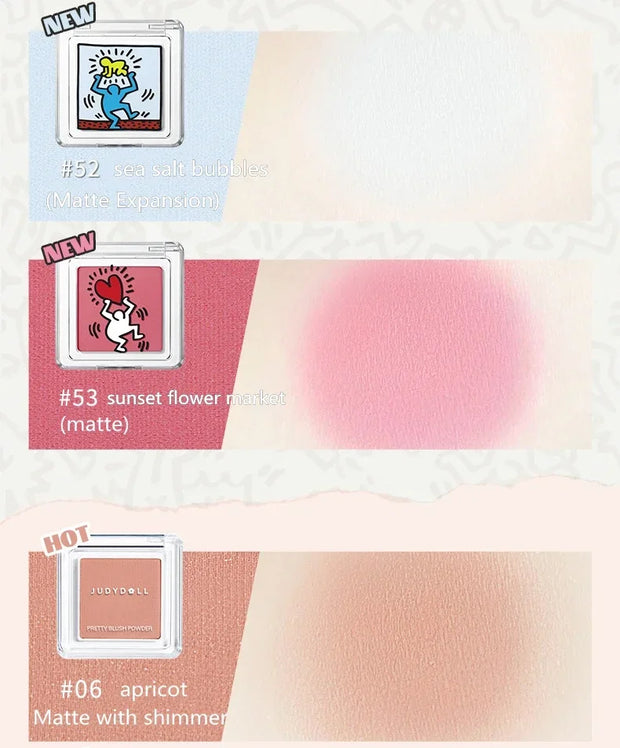 Judydoll Natural Radiance Cream Blush &amp; Eyeshadow - Mistura Nude Apricot para um tom de pele mais brilhante