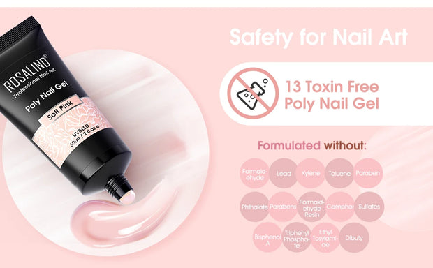 Rosalind Poly Acrylic Nail Gel for Manicure - Extension and Painting Gel Polish - 12/15/30/60ml