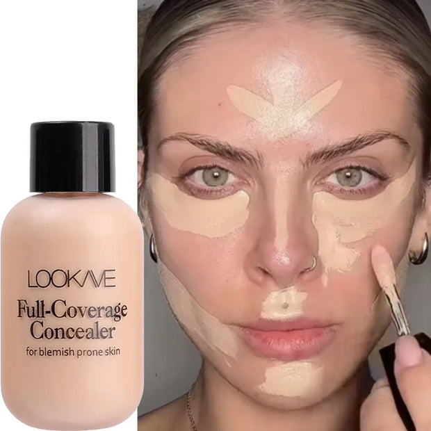 LOOKAVE 12ml Invisible Eye Dark Circles Creme Base Facial À Prova D'Água Maquiagem Base Cosméticos