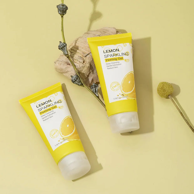 MOOYAM Lemon Exfoliating Gel Facial Scrub: Limpador para clareamento, hidratação e reparação de acne