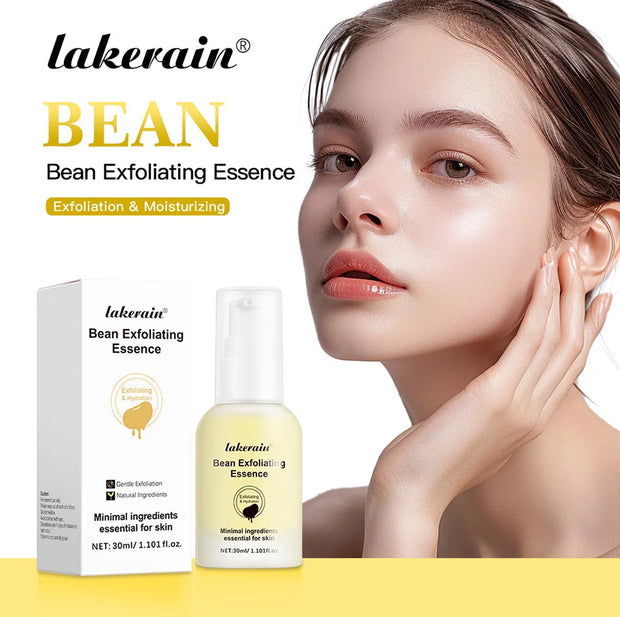 LAKERAIN 30ml Hydrating Bean Exfoliating Facial Serum, Gentle and Reduces Dead Skin Cells