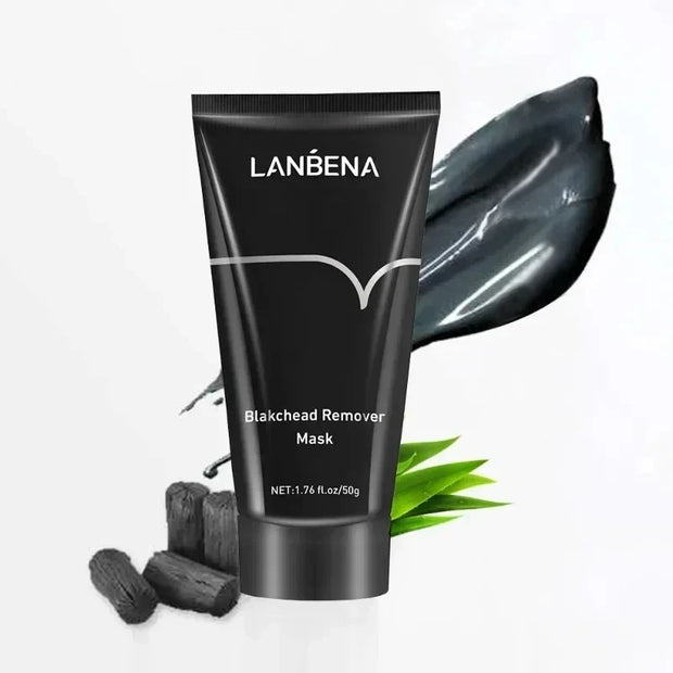 LANBENA Mascarilla negra para eliminar puntos negros, mascarilla exfoliante para el cuidado de los poros, mascarilla de barro para el cuidado de la piel y el rostro