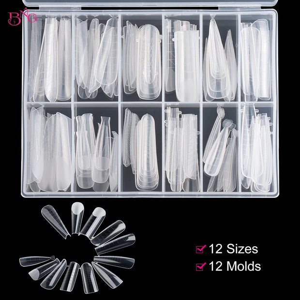 Dual System Nail Extension Forms for Poly Gel and Acrylic Molds - Full Cover Manicure False Tips