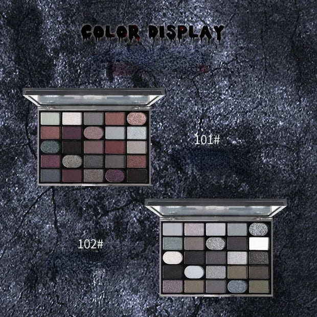 Gothic Pearlescent Matte Eye Shadow Palette for Punk Profound Three-Dimensional Makeup