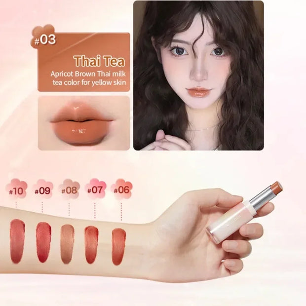 Judydoll Crystal Jelly Lip Gloss with Mirror - Moisturizing Nude Lip Tint for Long-Lasting Makeup