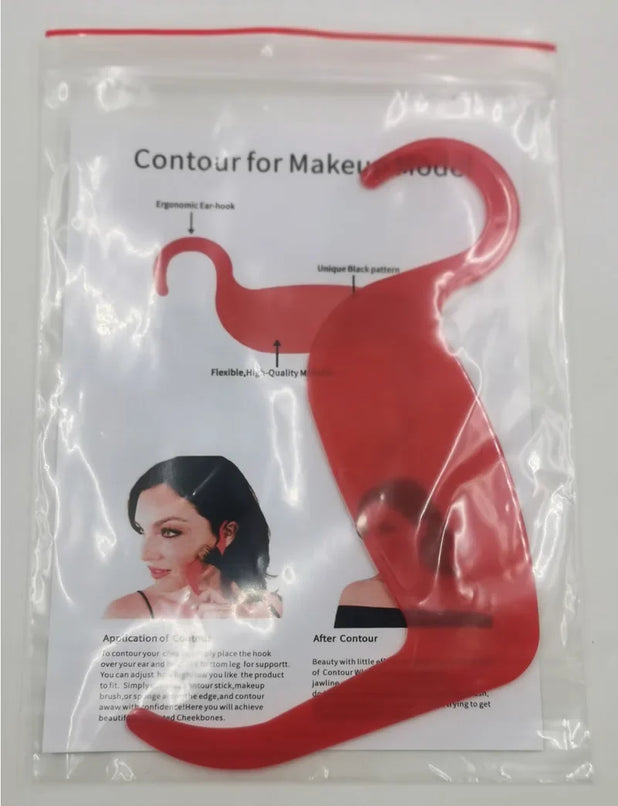 Eye and Face Makeup Modeling Contour Stencil for Perfect Eyebrow Shape and Cheekbone Definition