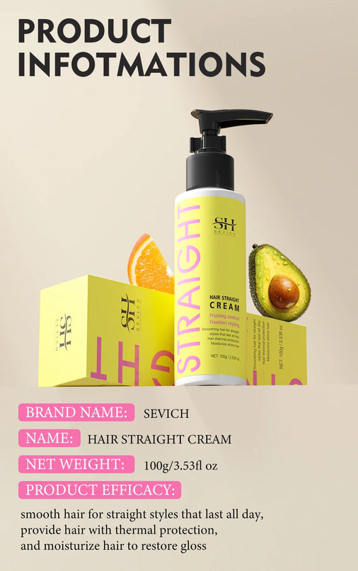 SEVICH Keratin Fast Hair Straightening Cream for Smooth, Shiny, Frizz-Free Haircare