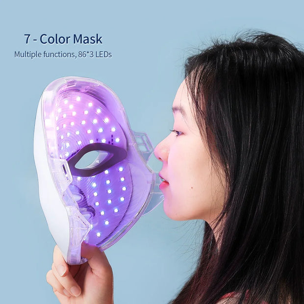 7 Colors LED Photon Mask Red Light Therapy Anti-Aging Face & Neck Skin Care Treatment