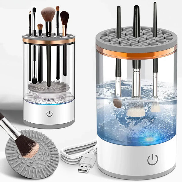 Rechargeable Electric Makeup Brush Cleaner Stand Device