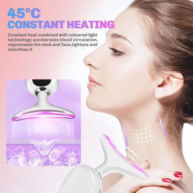 Facial Massager and LED Double Chin Remover for Skin Rejuvenation and Wrinkle Reduction