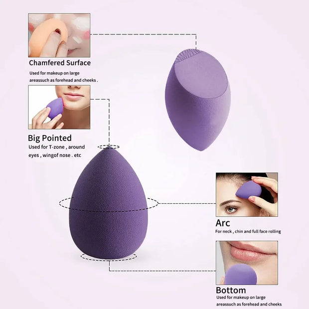 MOONBIFFY 1-Piece Soft Makeup Sponge Blender Cosmetic Egg for Foundation and Powder