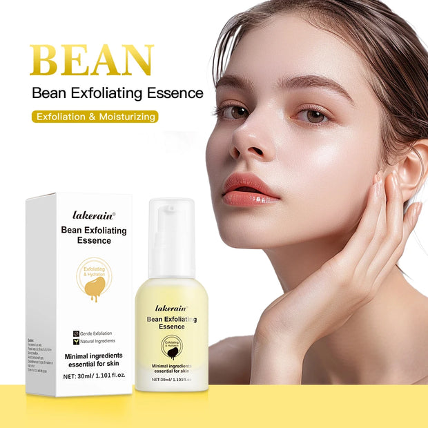 LAKERAIN 30ml Hydrating Bean Exfoliating Facial Serum, Gentle and Reduces Dead Skin Cells