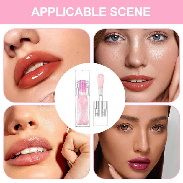 Clear Nourishing Lip Oil for Dry, Cracked Lips: Color-changing pH Lip Care Moisturizer