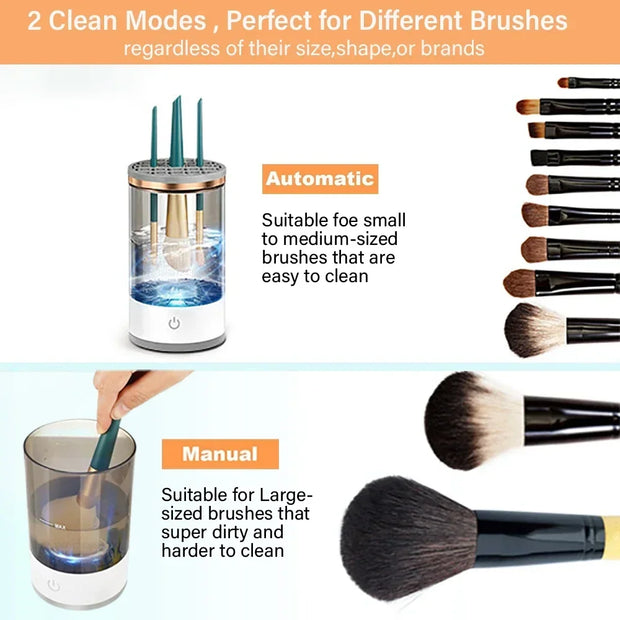 Rechargeable Electric Makeup Brush Cleaner Stand Device